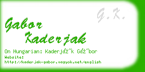 gabor kaderjak business card